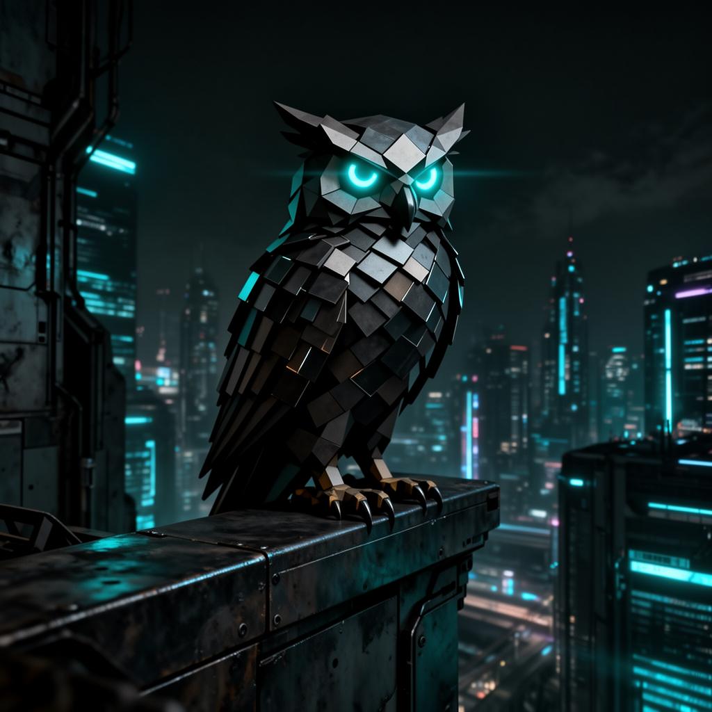 Ollie the owl — silent guardian watching over the market